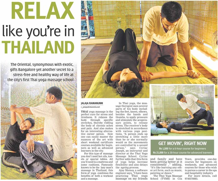 DNA Article on School of Thai Massage